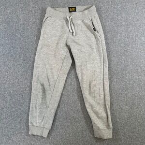 Lee Kids Heather Gray Joggers Sweatpants Drawstring Athletic Pants 22x20